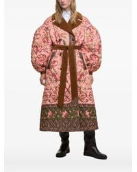 FARM Rio - X Barbour Cami gesteppter Mantel mit Blumenmuster - Lyst