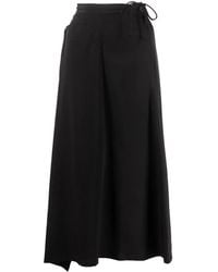 Y's Yohji Yamamoto - Falda acampanada con cordones - Lyst