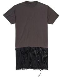 Balenciaga - Lingerie Cotton Mini T-Shirt Dress - Lyst