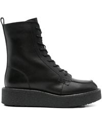 Geox - 40Mm Elidea Lace-Up Platform Boots - Lyst