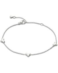 Monica Vinader - Heart Station Chain Bracelet - Lyst