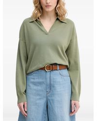 Benetton - Polo-Collar Long-Sleeve Sweater - Lyst