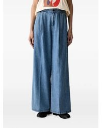 Benetton - Vaqueros Anchos Con Pinzas - Lyst