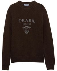 Prada - Logo Crew-Neck Sweater - Lyst
