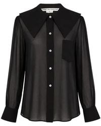 Comme des Garçons - Blouse Transparente À Col Oversize - Lyst