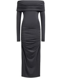 12 STOREEZ - Abito Con Ruches E Spalle Scoperte - Lyst