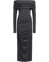 12 STOREEZ - Off-Shoulder Ruched Dress - Lyst