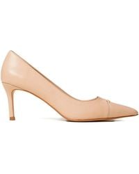 Twinset - Logo-Engraved Buckle Leather Pumps - Lyst