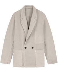 Emporio Armani - Denim-Capsule-Collection Twill Double-Breasted Blazer - Lyst