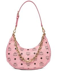 MCM - Small Aren Logo-Print Chain-Link Shoulder Bag - Lyst