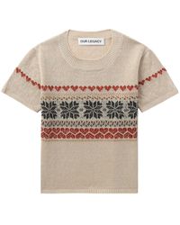 Our Legacy - Fairisle Knitted Cropped T-shirt - Lyst