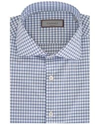 Canali - Geruit Katoenen Overhemd - Lyst