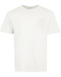Loewe - T-Shirt Met Geborduurd Logo - Lyst