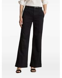 Ralph Lauren - Cotton Chino Flared Trousers - Lyst