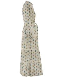MC2 Saint Barth - Mumbai Floral-Print Midi Dress - Lyst