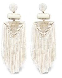 Deepa Gurnani - Jody Beaded Fringe Earrings - Lyst