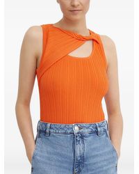 DKNY - Top De Punto Con Detalle Retorcido - Lyst