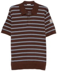 Moncler - Striped Short-Sleeve Polo Shirt - Lyst