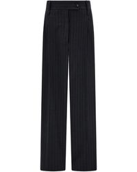 Ferragamo - Pinstripe Pleated Trousers - Lyst