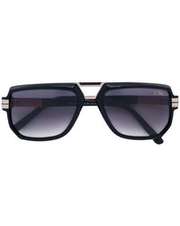 Cazal Sonnenbrille mit quadratischem Gestell - Schwarz