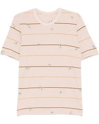 JNBY - Embroidered Striped T-Shirt - Lyst