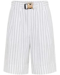 Nicholas - Belinda Striped Belt Bermuda Shorts - Lyst