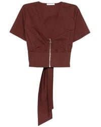 Patrizia Pepe - Zip-Fastening Cropped Top - Lyst