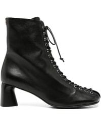 Halmanera - Lace-Up Leather Ankle Boots - Lyst