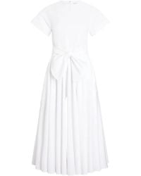 Patou - Short Sleeves Midi Knot Dress - Lyst