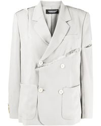 Undercover - Cut-Out Double-Breasted Blazer - Lyst