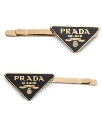 Prada - Metal Hair Clips - Lyst