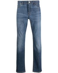Brioni - Logo-patch Straight-leg Jeans - Lyst