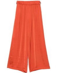 MOUTAKI - Satin-Finish Belted Cropped Trousers - Lyst