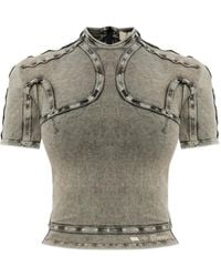 KNWLS - Scuba Panelled T-Shirt - Lyst