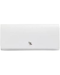 Le Silla - Patent-Finish Logo-Plaque Clutch Bag - Lyst