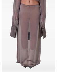 TANIA ORELLANA - Oriental Chiffon Straight-Cut Maxi Skirt - Lyst