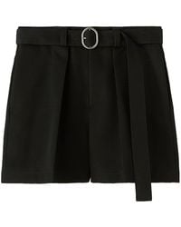Jil Sander - Belted Wool Tailored Shorts - Lyst
