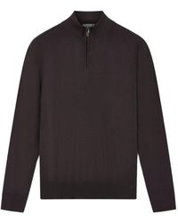 Canali - Gebreide Trui Met Kwartrits - Lyst