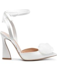 Gianvito Rossi - Flower-detailing Pointed-toe Pumps - Lyst