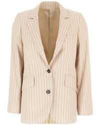 Paul Smith - Sand Pinstripe Blazer - Lyst
