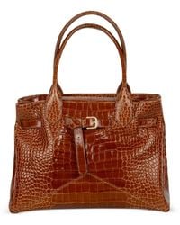 Ballantyne - Kate Buckle Embossed Leather Shoulder Bag - Lyst