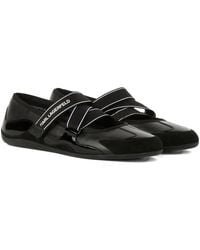 KARL LAGERFELD - Altia Kross Strap Flats - Lyst