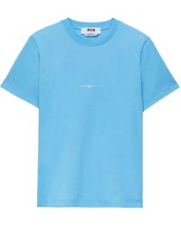 MSGM - Logo-Detail T-Shirt - Lyst