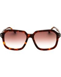 Isabel Marant - Tortoiseshell-Effect Rectangle-Frame Sunglasses - Lyst