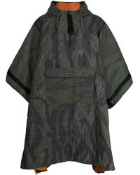 Mostly Heard Rarely Seen - Camouflage-pattern Quilted Hooded Poncho - Lyst