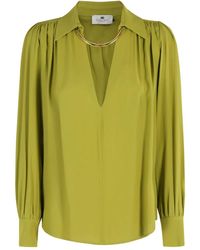 Elisabetta Franchi - Blusa Con Colletto - Lyst