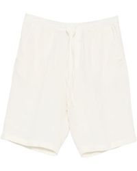 120% Lino - Drawstring-Waist Shorts - Lyst