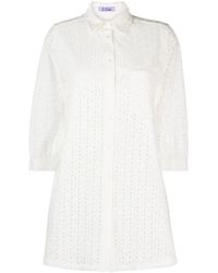 Mc2 Saint Barth - Helena Broderie Anglaise Shirt - Lyst