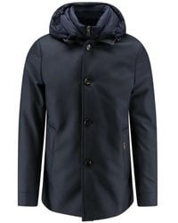 Moorer - Hooded Button-Up Jacket - Lyst