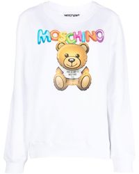 Moschino - Logo-print Cotton Sweatshirt - Lyst